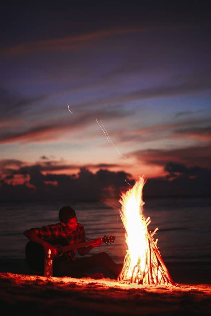 beach-bonfire-camp-bay-roatan